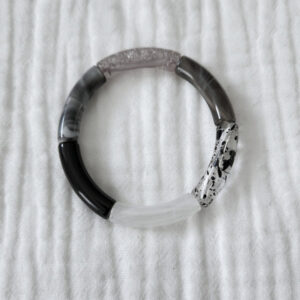 Bracelet Jonc tons noirs & blancs 10
