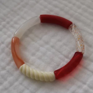 Bracelet Jonc tons rouges 5