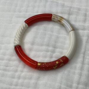 Bracelet Jonc tons rouges 1