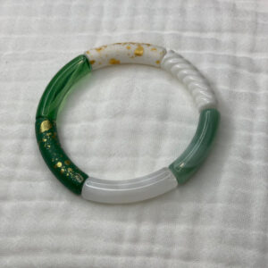 Bracelet Jonc tons verts 4