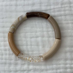 Bracelet Jonc tons cuivrés & léopard 5