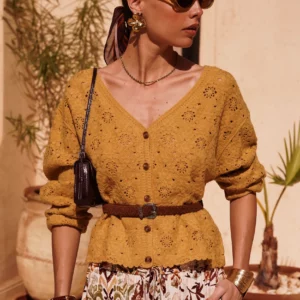Gilet moutarde Faiza