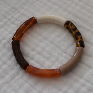 Bracelet Jonc cuivés et léopard 2