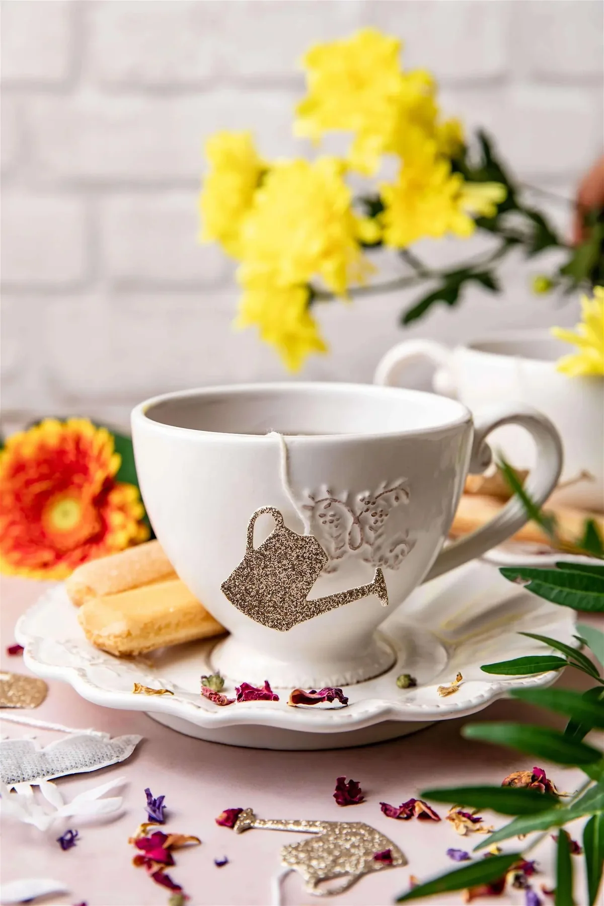 Sachets de thé Earl grey - Forme fleur x5 – Image 2