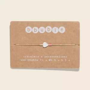 Bracelet coeur nacre + 6 perles miyuki