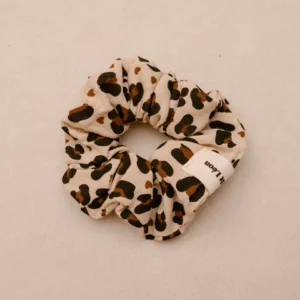 Chouchou gaze de coton -  Léopard Coeur