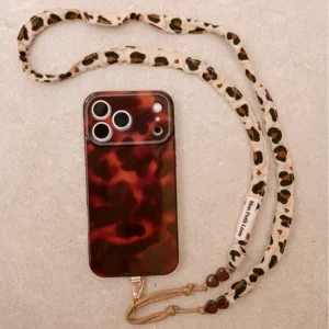 Sangle de téléphone Billie - Léopard coeur