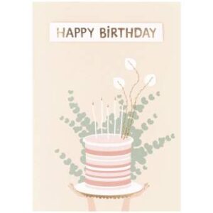 Carte Happy Birthday - Tourte