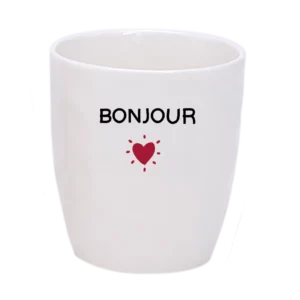 Tasse message Bonjour