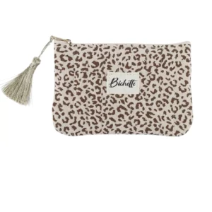 Mini pochette léopard Bichette beige