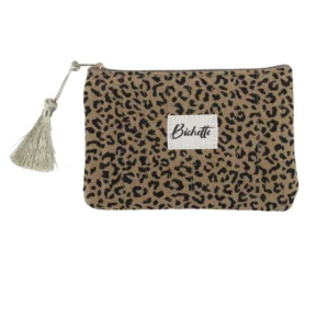 Mini Pochette léopard Bichette taupe