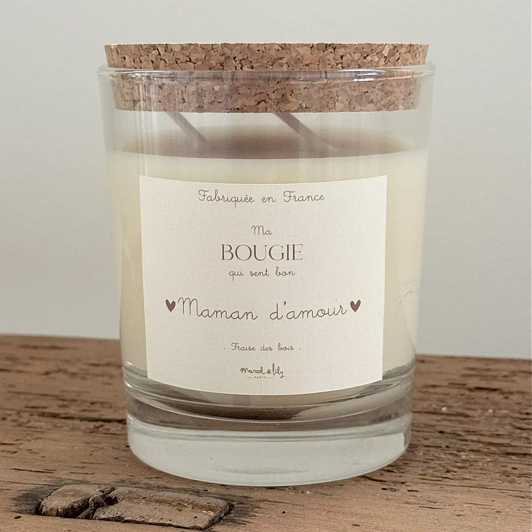 Bougie végétale 2 mèches – Maman d’Amour