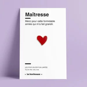 Pin's Cœur rouge - Maîtresse