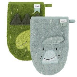 Duo de gants de toilette - Dino & Requin