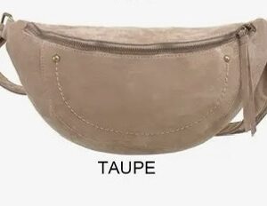 Sac banane suédine taupe