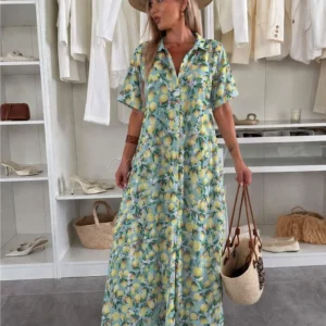 Robe citron vert d'eau