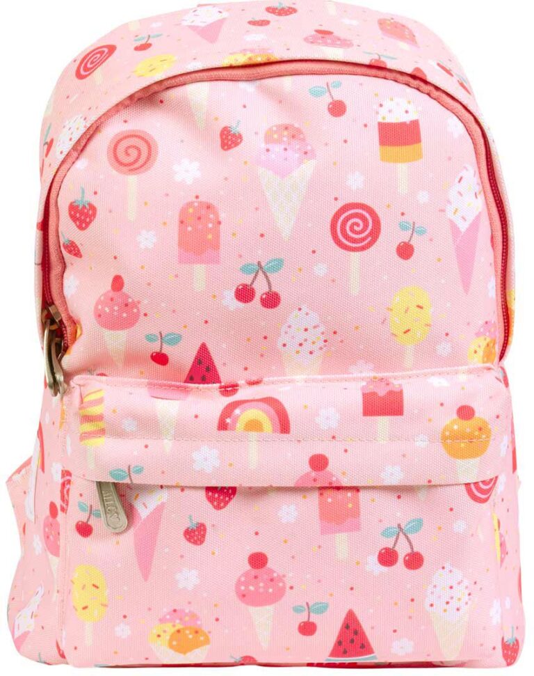 Sac à dos rose avec motifs glaces
