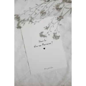 Carte Citation A6 - Veux-tu être ma marraine ?