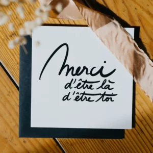 Carte avec enveloppe - Merci d'être là