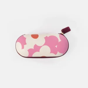 Étui zippé pour lunettes à fleurs roses