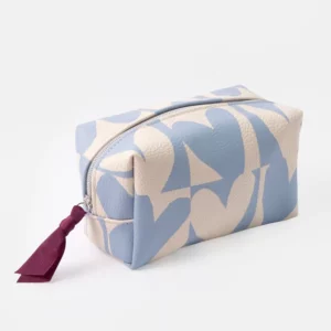 Trousse cosmétique bleue - cœur