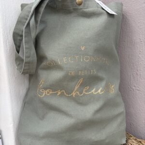 Tote bag sauge Collectionneuse de petits bonheurs