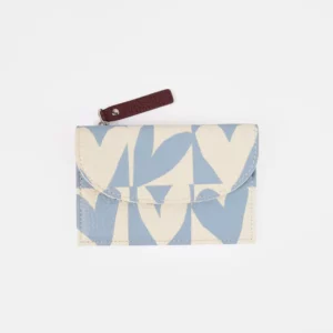 Porte-cartes et porte-monnaie bleu - coeur