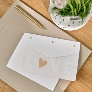 Carte Love calque avec enveloppe