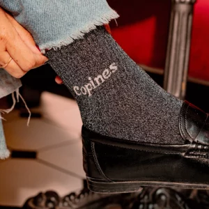 Chaussettes noires paillettes - Copines