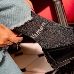 Chaussettes noirs paillettes - Maman