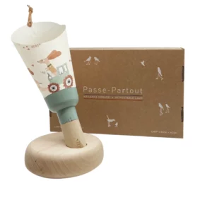 Lampe Nomade Achille le Teckel manche vert sauge
